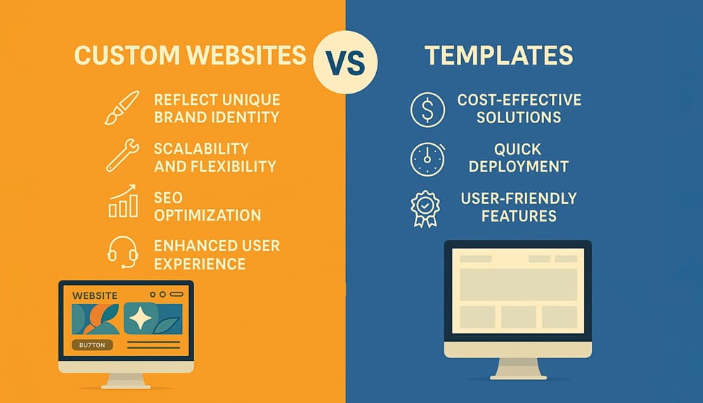 Custom Vs. Template Website Design: Which one is The Right Choice Custom Vs. Template Website Design: Which one is The Right Choice